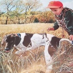 Rollie Brandt GSP Pup Custom Framed Print